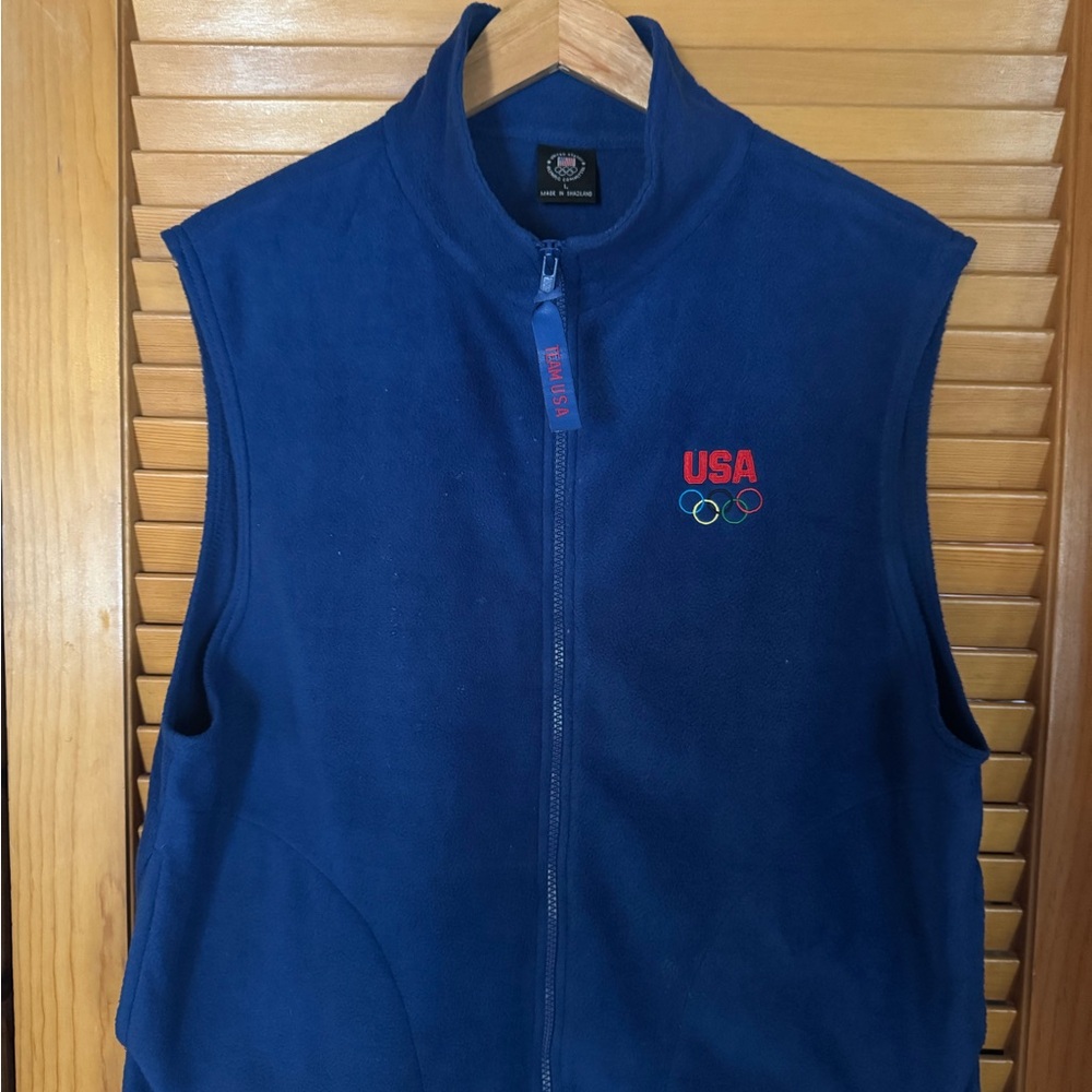 USA Olympic Blue Fleece Vest